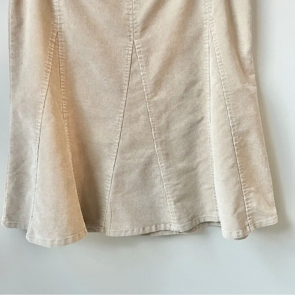 Vintage Gap Skirt Women's 12 Corduroy Tan Fall Collegiate Preppy Classic Neutral